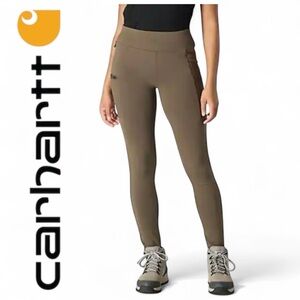 46. XL (16-18) - CARHARTT - Force Fitted Lightweight Utility Leggings Olive NEW